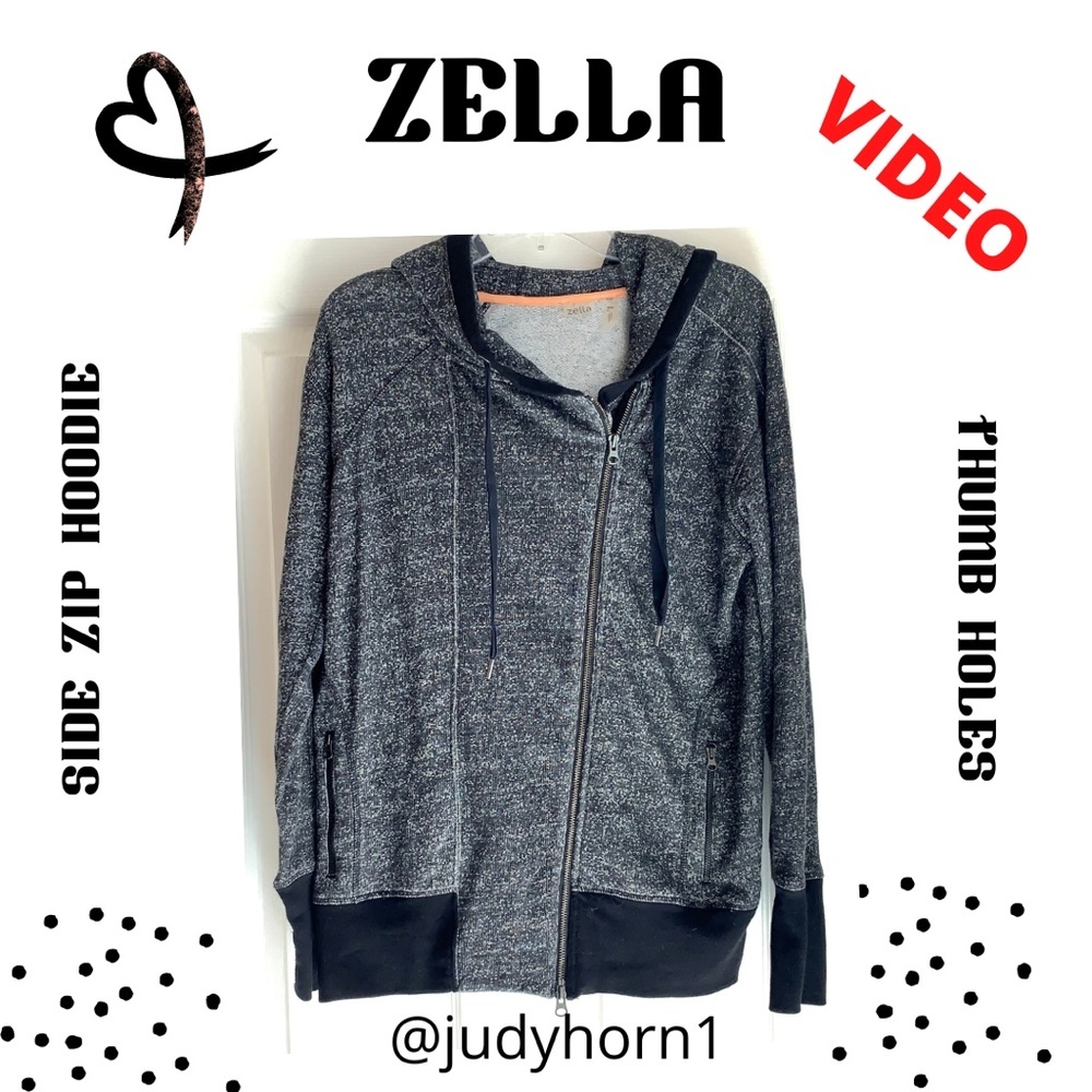 ZELLA Full Side Zip Hoodie Sweatshirt